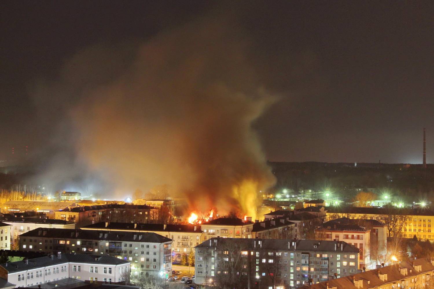 Пожар в Кировском районе Казани, в апреле огонь уничтожил ряд исторических построек